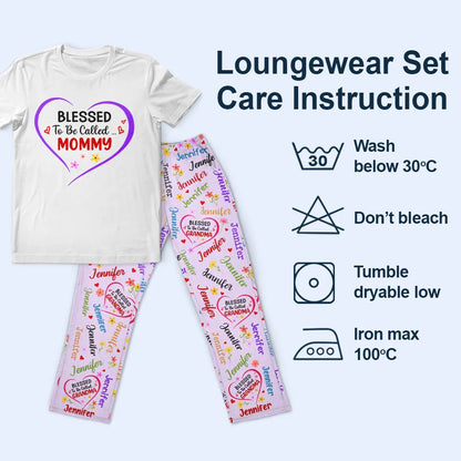 Bless To Be Called Grandma Nana Auntie - Personalized Loungewear Set