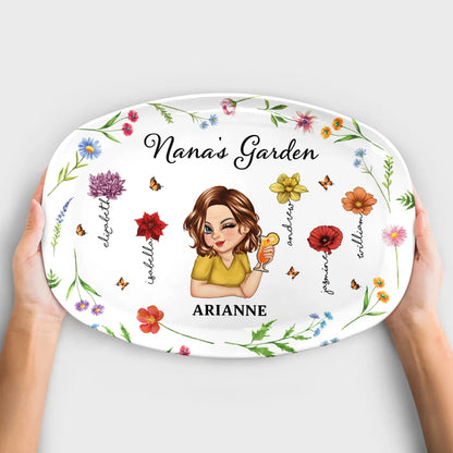 Nana's Garden - Personalized Plate
