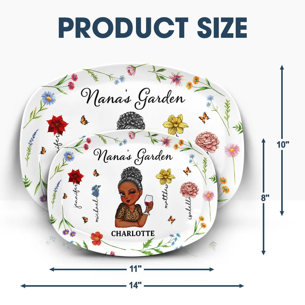 Nana's Garden - Personalized Plate