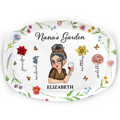 Nana's Garden - Personalized Plate