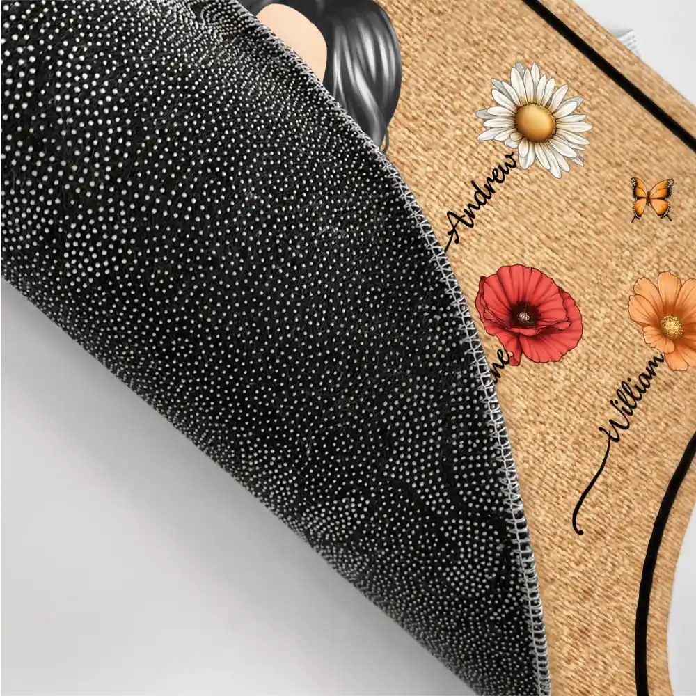 Birth Flower Grandma's Garden - Personalized Doormat