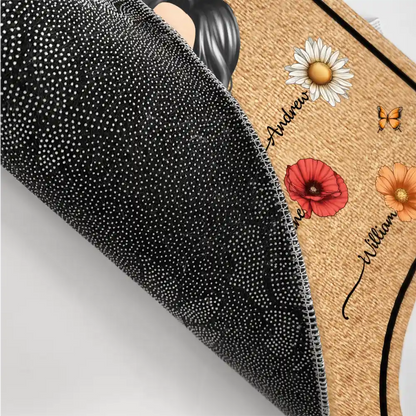 Birth Flower Grandma's Garden - Personalized Doormat