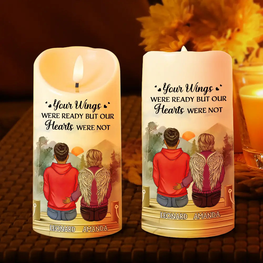 Your Light Will Always Shine In My Heart Memorial - Personalized Flameless LED Candle