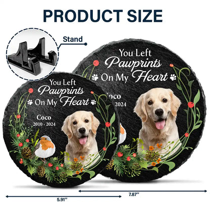 Custom Photo Pet Memorial Forever In My Heart - Personalized Circle Memorial Garden Stone