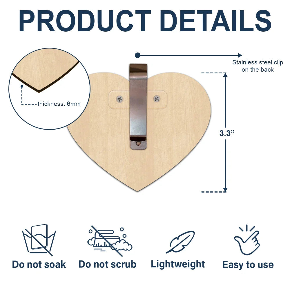 Custom Photo Drive Safe Couple Names - Personalized Custom Shaped Car Visor Clip