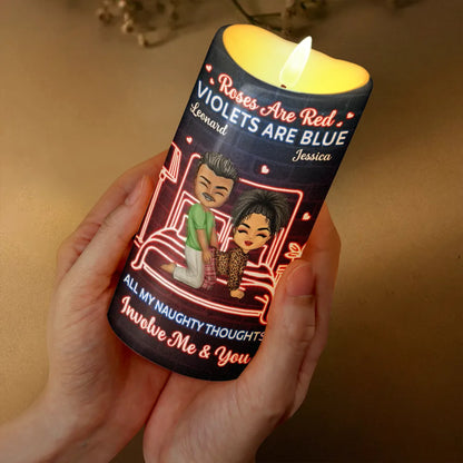 Roses Are Red The Morning Is Foggy - Personalized Flameless LED Candle