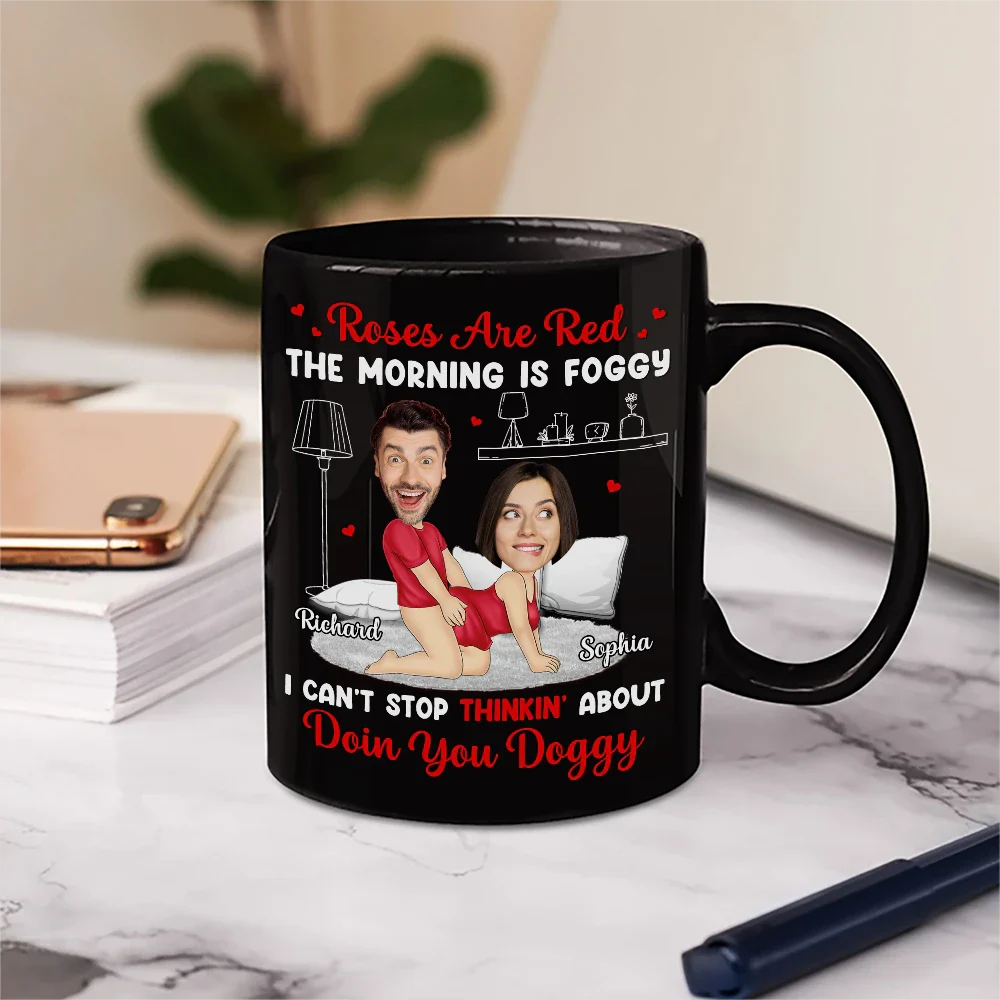Custom Photo Couple Roses Are Red The Morning Is Foggy - Personalized Mug