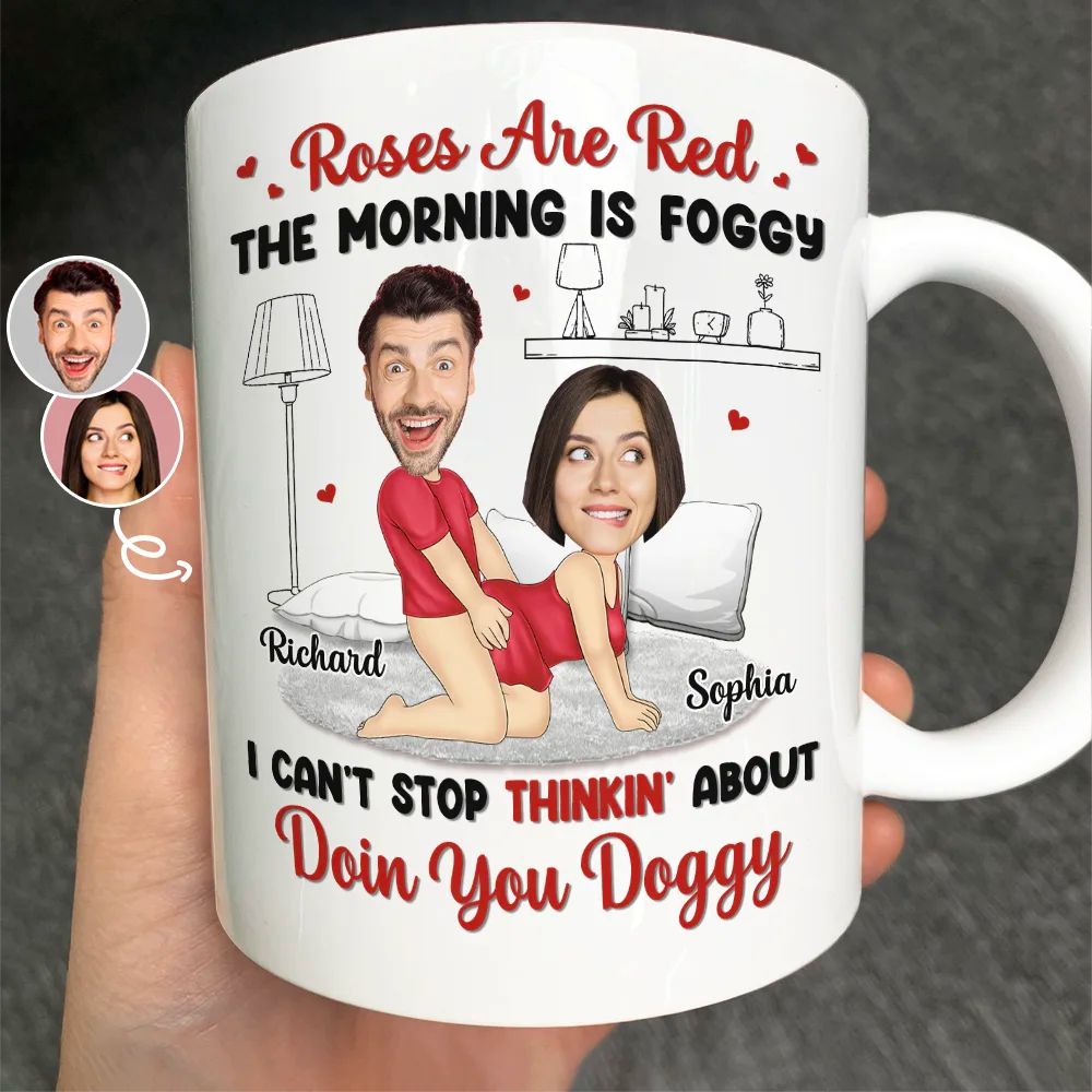 Custom Photo Couple Roses Are Red The Morning Is Foggy - Personalized Mug