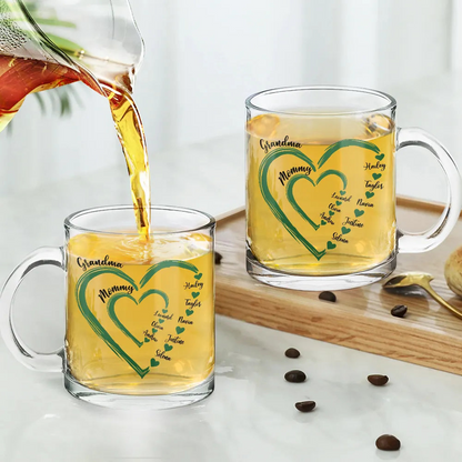 Mom's Grandma's Sweethearts - Personalized Glass Mug