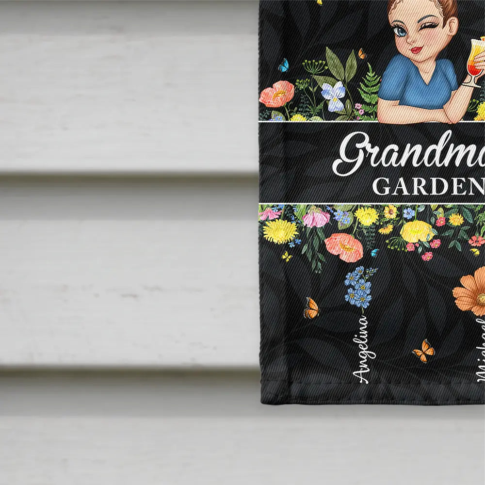 Birth Month Flower Grandma's Garden - Personalized Flag