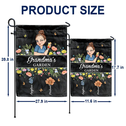 Birth Month Flower Grandma's Garden - Personalized Flag