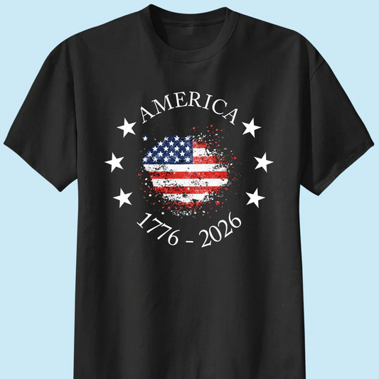 America 250th Anniversary Shirt, Patriotic USA Flag Tee, 4th of July Independence Day Gift