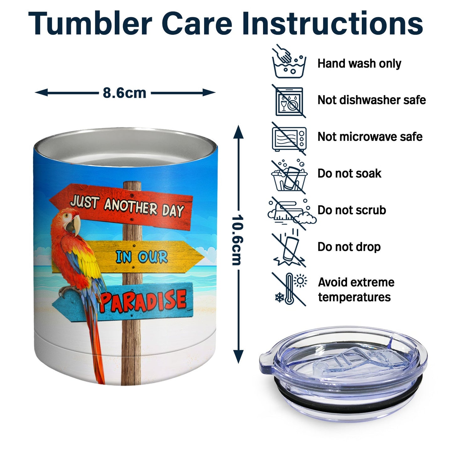 Beach Just Another Day - Gift For Couples - Personalized Lowball Tumbler