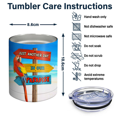 Beach Just Another Day - Gift For Couples - Personalized Lowball Tumbler