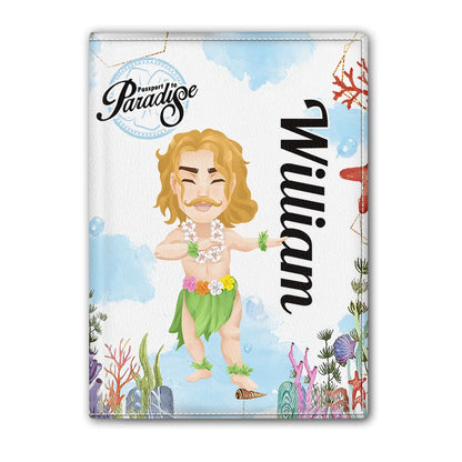 Hula Dancing Passport To Paradise - Personalized Passport Cover, Passport Holder