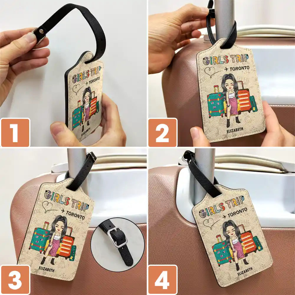 Girls Trip Destination - Personalized Luggage Tag