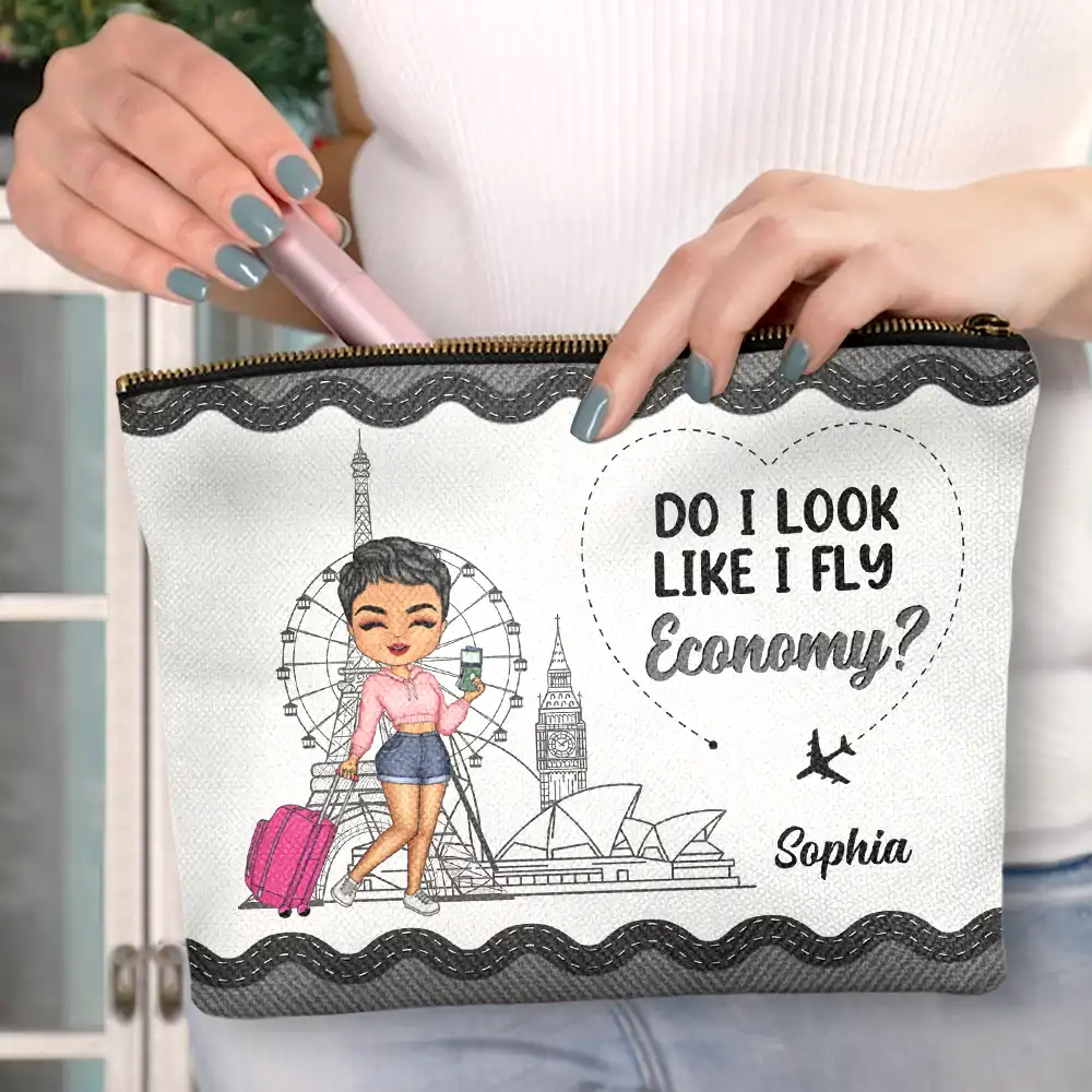 Travel Do I Look Like I Fly Economy - Personalized Cosmetic Bag