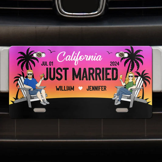 Just Married - Personalized License Plate