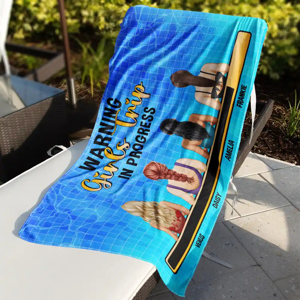 Trip In Progress - Personalized Beach Towel