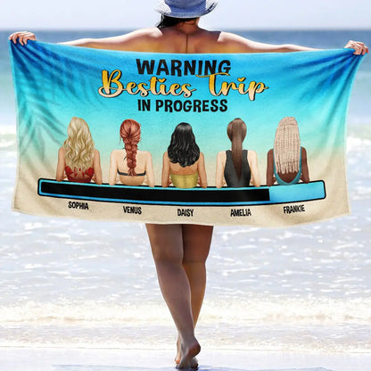 Trip In Progress - Personalized Beach Towel
