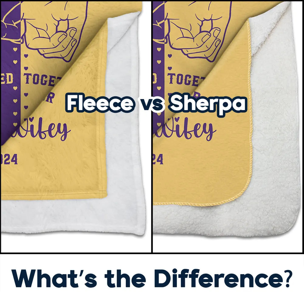 Stitched Together - Personalized Fleece Blanket, Sherpa Blanket