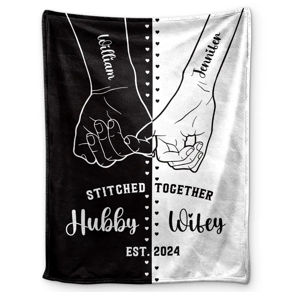 Stitched Together - Personalized Fleece Blanket, Sherpa Blanket