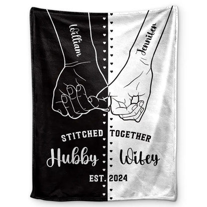 Stitched Together - Personalized Fleece Blanket, Sherpa Blanket