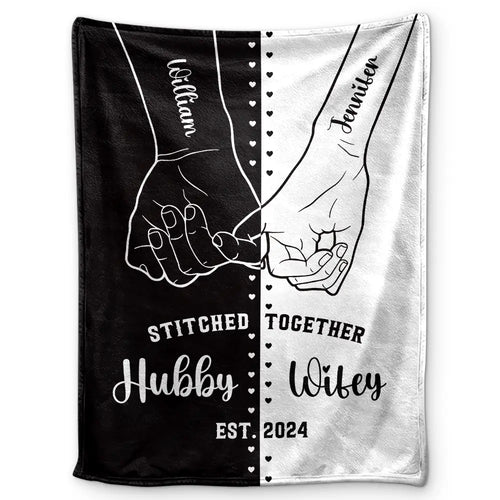 Stitched Together - Personalized Fleece Blanket, Sherpa Blanket