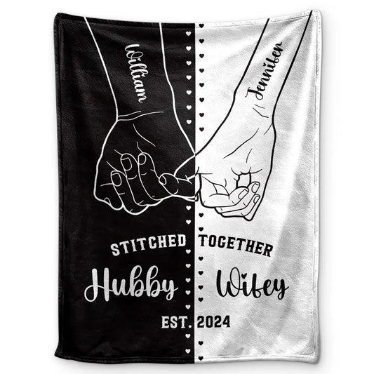 Stitched Together - Personalized Fleece Blanket, Sherpa Blanket
