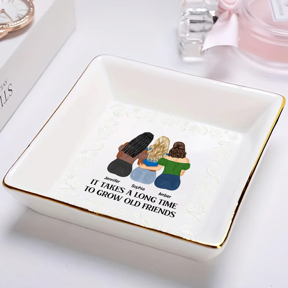 Grow Old Friends - Personalized Ring Dish