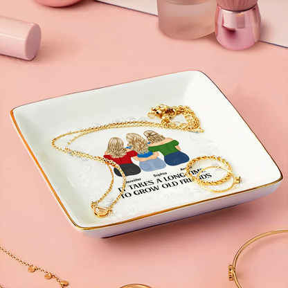 Grow Old Friends - Personalized Ring Dish