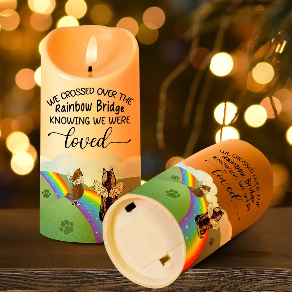 Over The Rainbow Bridge - Personalized Flameless LED Candle