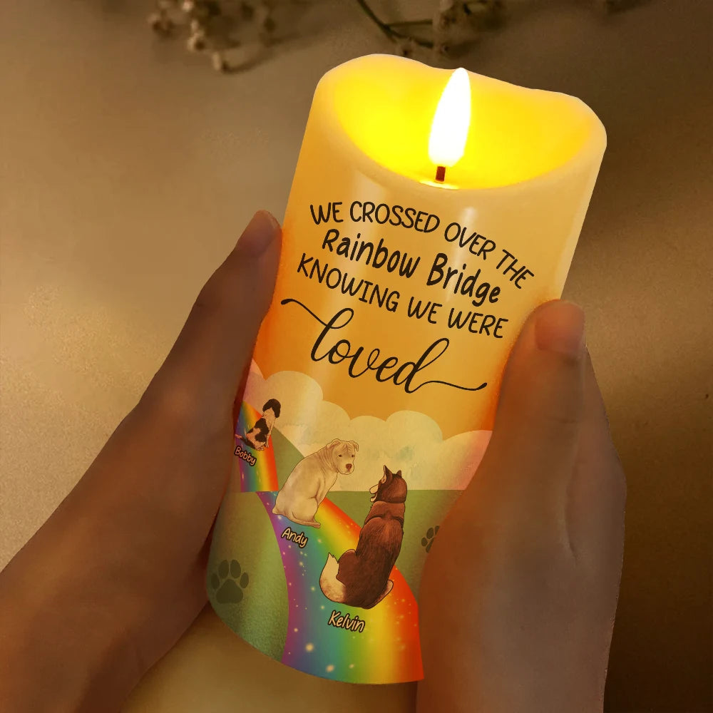 Over The Rainbow Bridge - Personalized Flameless LED Candle