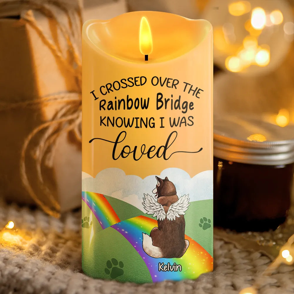 Over The Rainbow Bridge - Personalized Flameless LED Candle