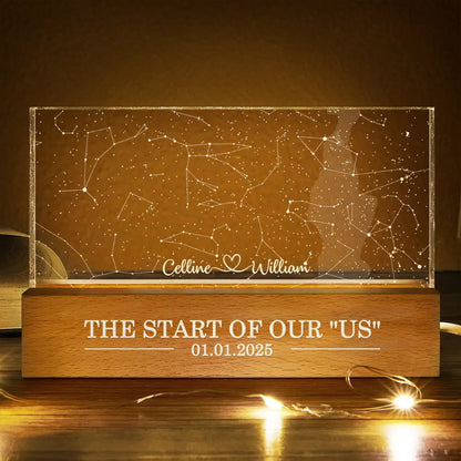 Star Map The Start Of Our Us Couple - Personalized Rectangle LED Light