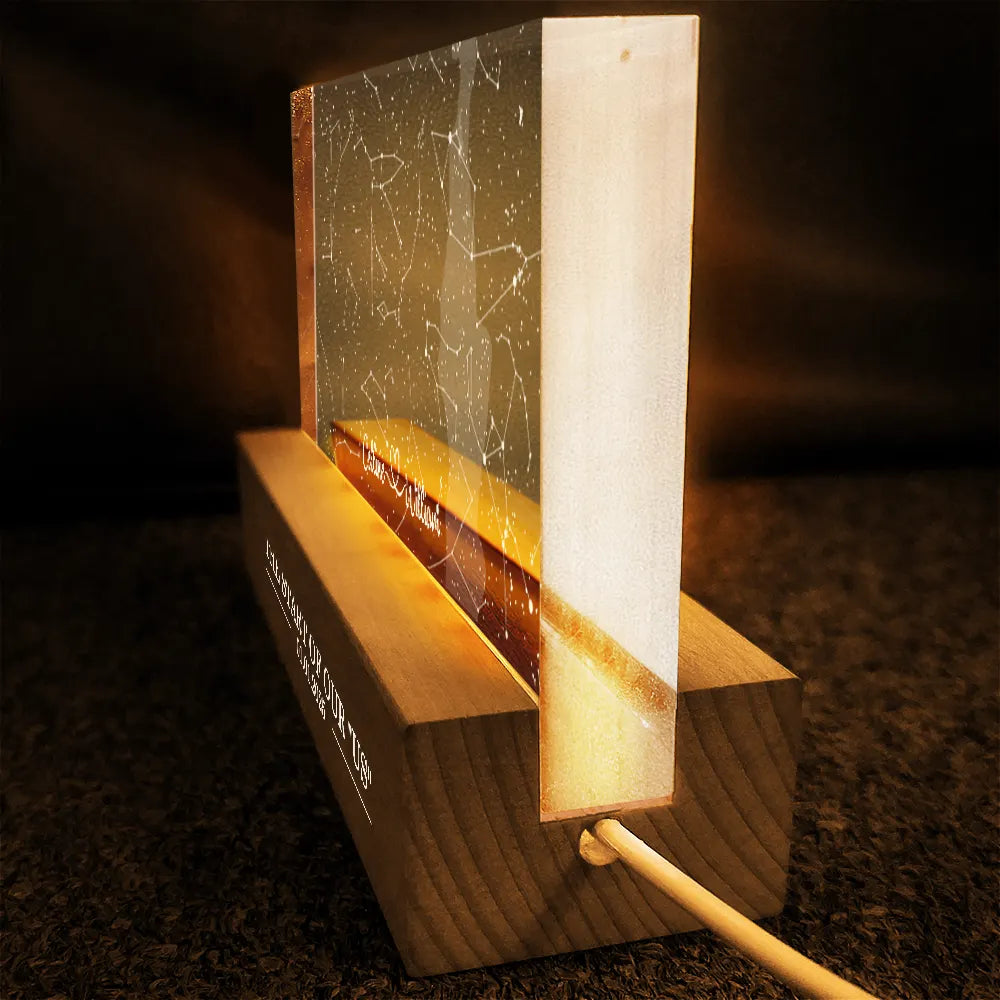 Star Map The Start Of Our Us Couple - Personalized Rectangle LED Light