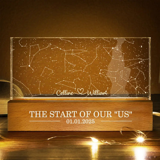 Star Map The Start Of Our Us Couple - Personalized Rectangle LED Light