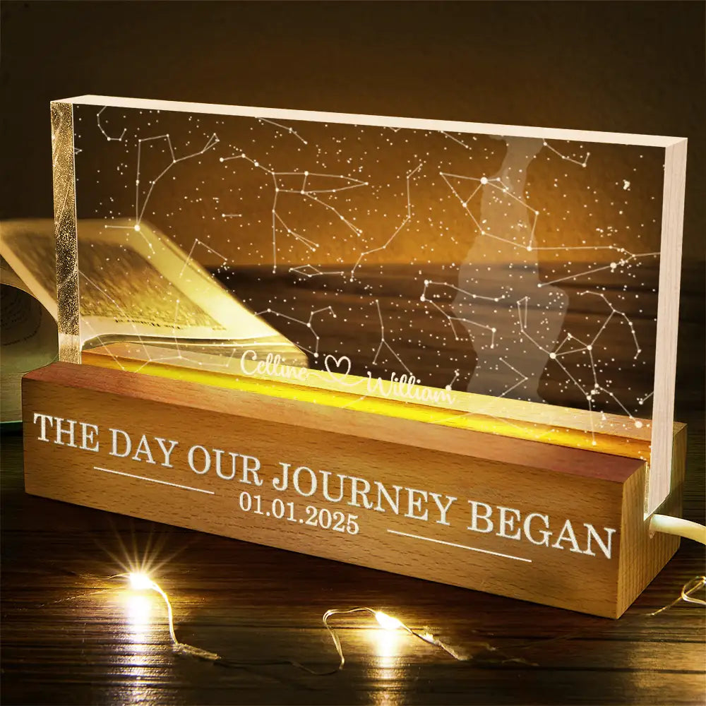 Star Map The Start Of Our Us Couple - Personalized Rectangle LED Light