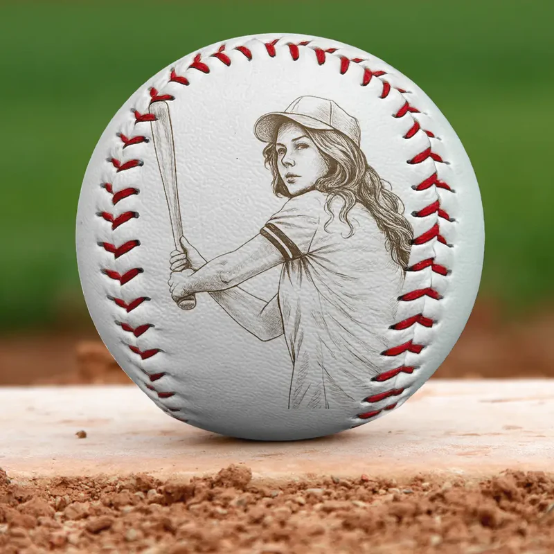 Custom Photo Pencil Sketch Graduate Senior School Baseball Lover - Personalized Baseball, Softball