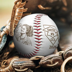 Custom Photo Pencil Sketch Graduate Senior School Baseball Lover - Personalized Baseball, Softball
