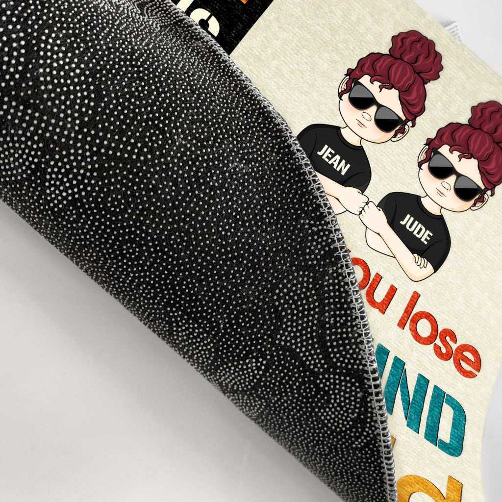 Lose Your Mind One Kid A Time Family - Personalized Custom Doormat