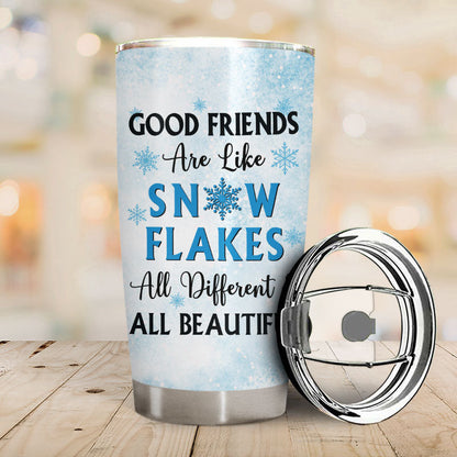 Friends Are Like Snow Flakes - Gift For Best Friends, Besties, BFF - Personalized Custom Tumbler