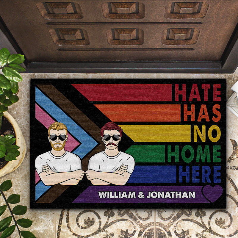 Family Couple Everyone Is Welcome Here - Personalized Custom Doormat
