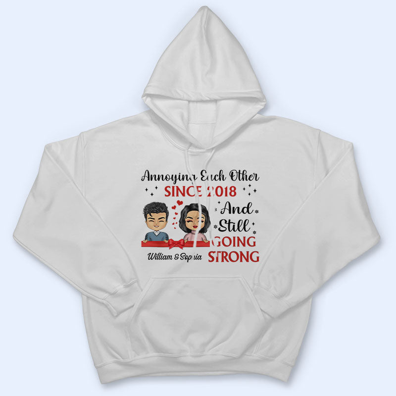 Chibi Couple Annoying Each Other For Years - Personalized Custom T Shirt