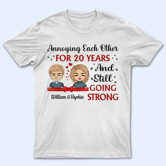 Chibi Couple Annoying Each Other For Years - Personalized Custom T Shirt