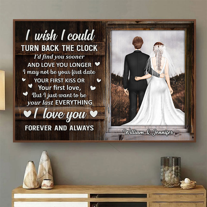 Wedding Anniversary Turn Back The Clock - Personalized Custom Poster