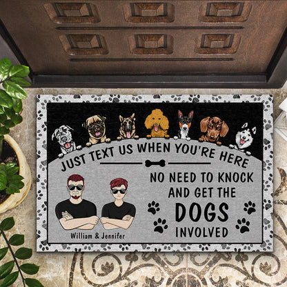 Get The Dogs Involved - Gift For Dog Owner Couples - Personalized Custom Doormat