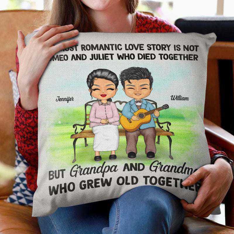 The Most Romantic Love Story - Gift For Senior Couples & Grandparents - Personalized Custom Pillow