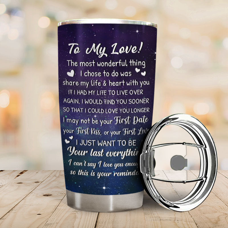 Chibi Couple You're My Universe - Personalized Custom Tumbler