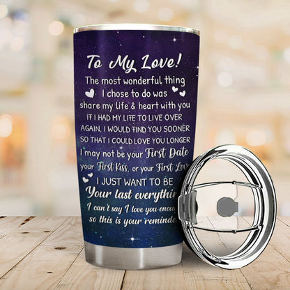 Chibi Couple You're My Universe - Personalized Custom Tumbler